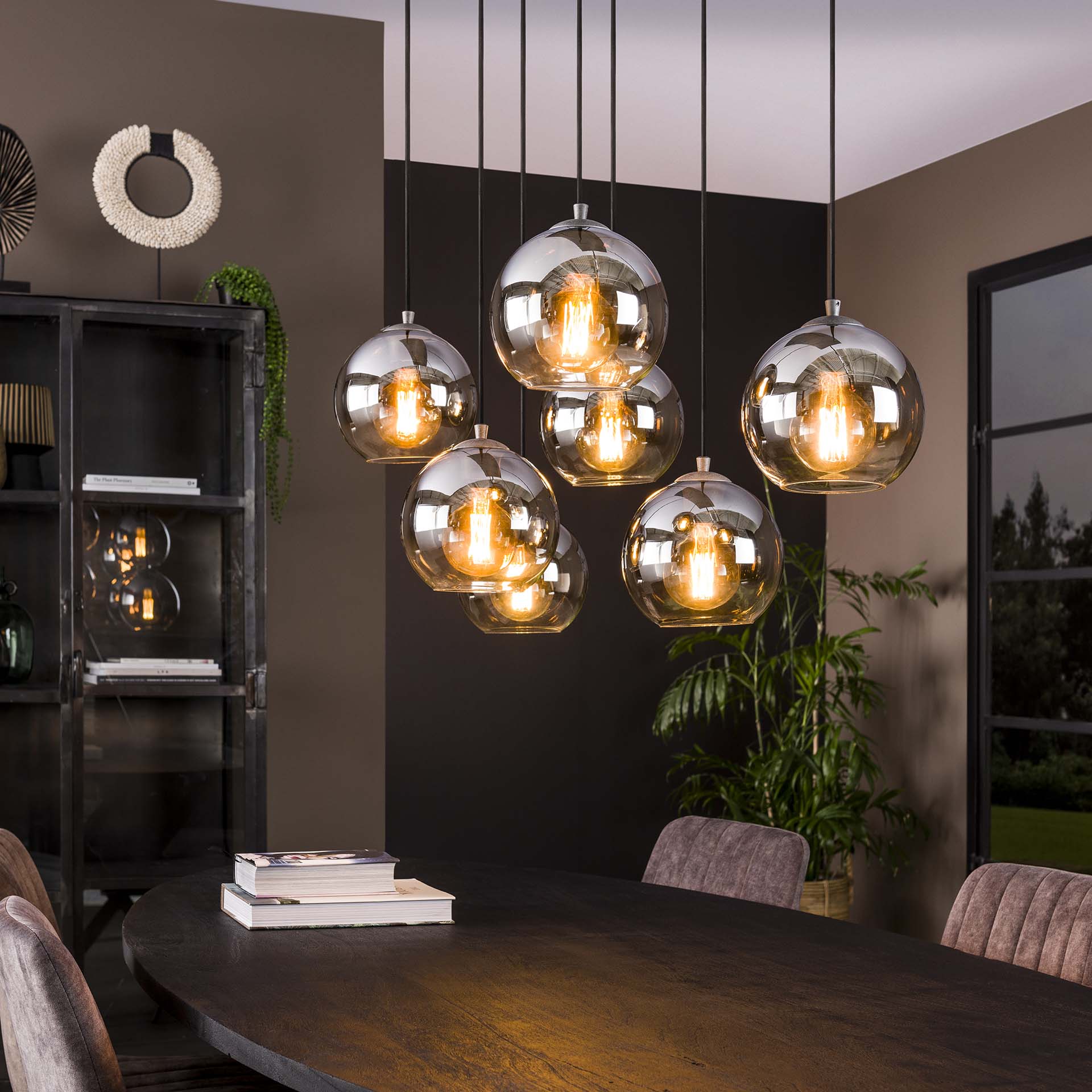Hanglamp Bubble Shaded - Oud Zilver