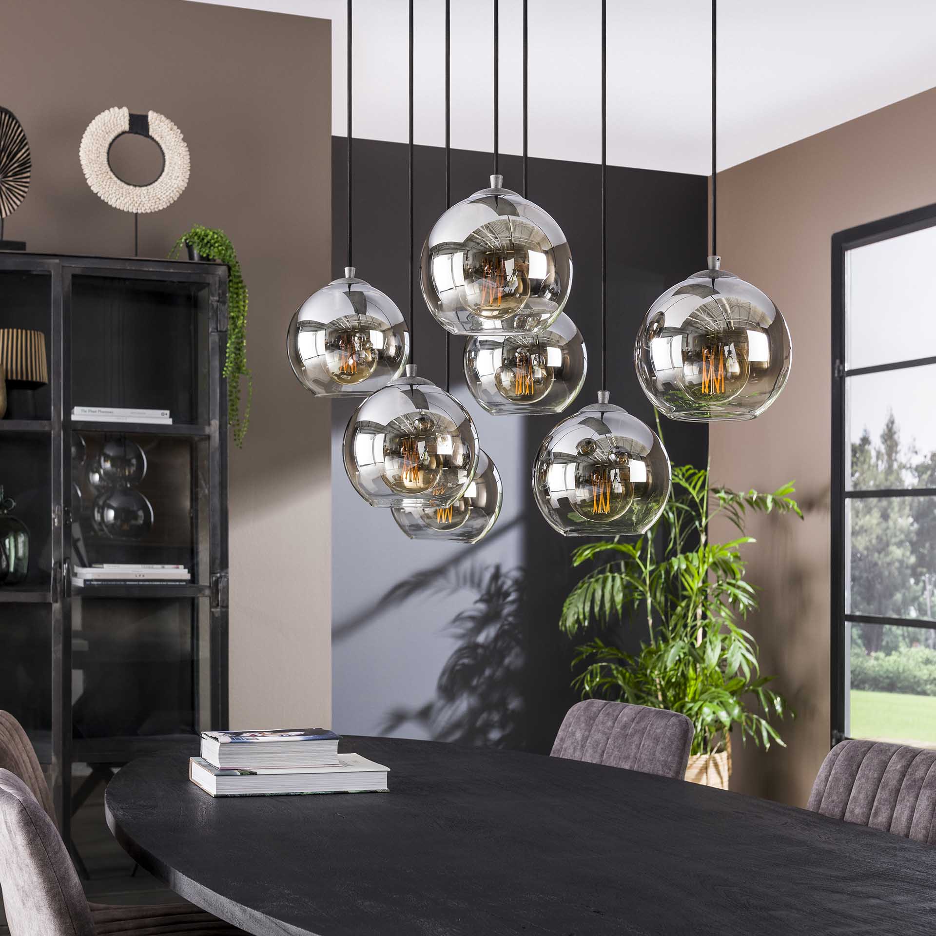 Hanglamp Bubble Shaded - Oud Zilver