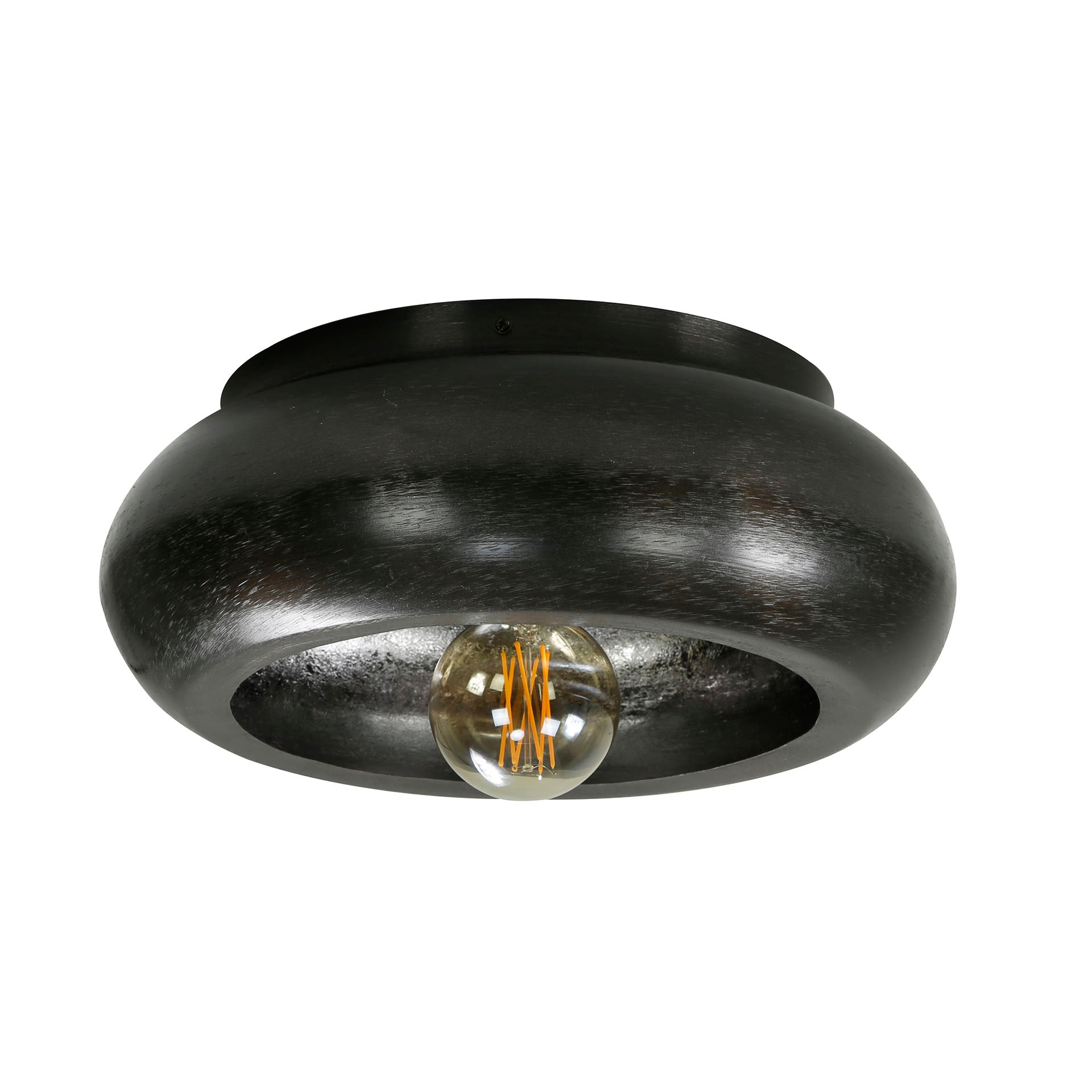 Plafondlamp Zwart Nikkel - Diameter 42 cm