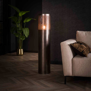 Vloerlamp Zwartnikkel Cilinder