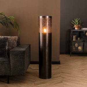 Vloerlamp Zwartnikkel Cilinder