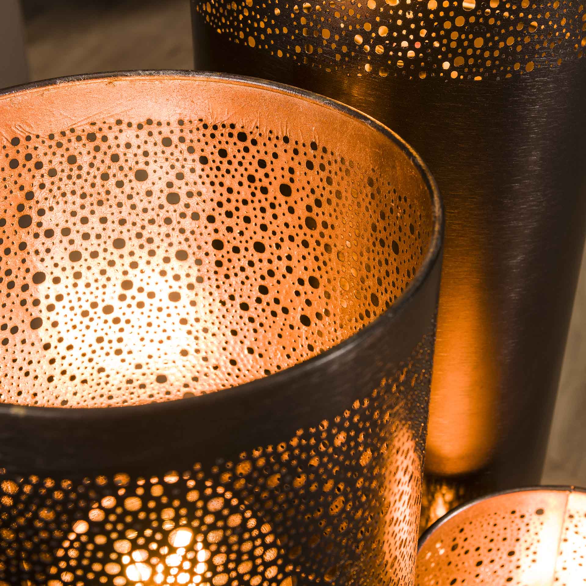 Vloerlamp Zwartnikkel Cilinder