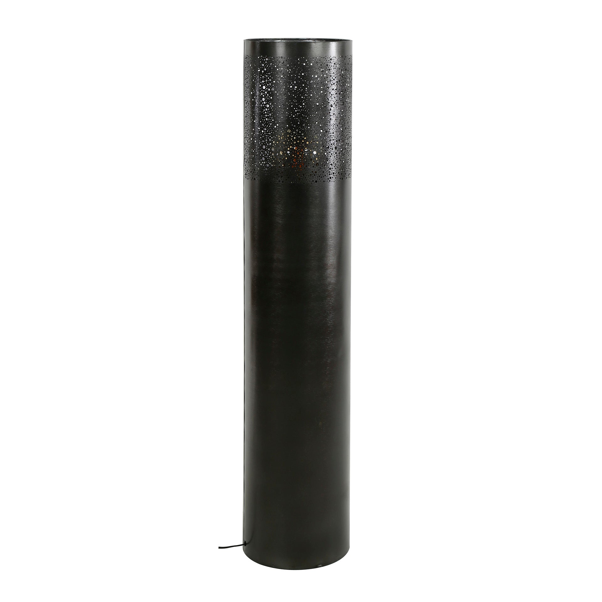 Vloerlamp Zwartnikkel Cilinder