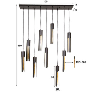 Hanglamp Tube Artic Black
