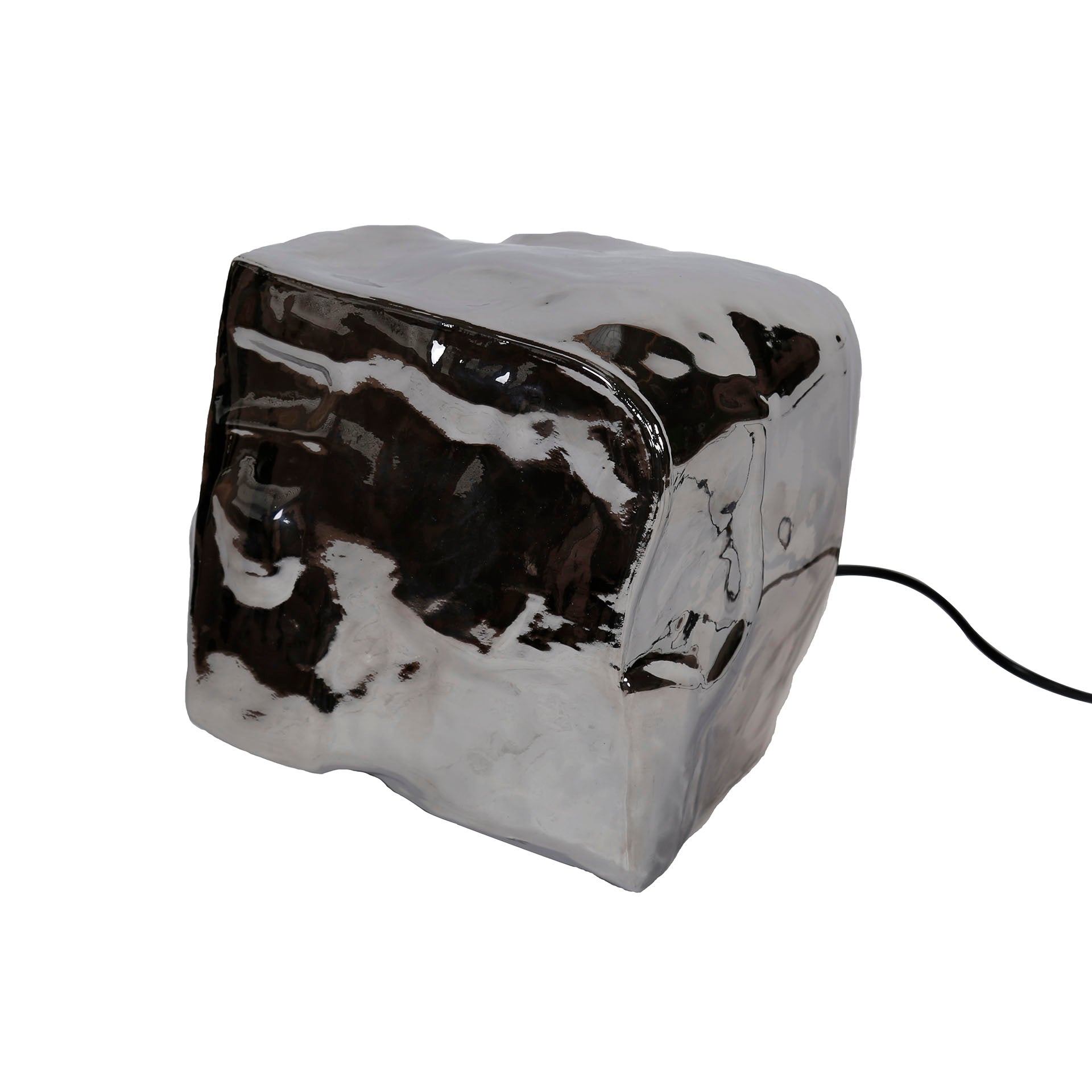 Tafellamp Chromen Glas