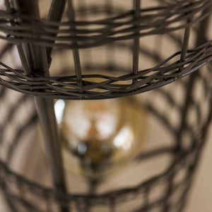 Vloerlamp 2L Zwart Nikkel