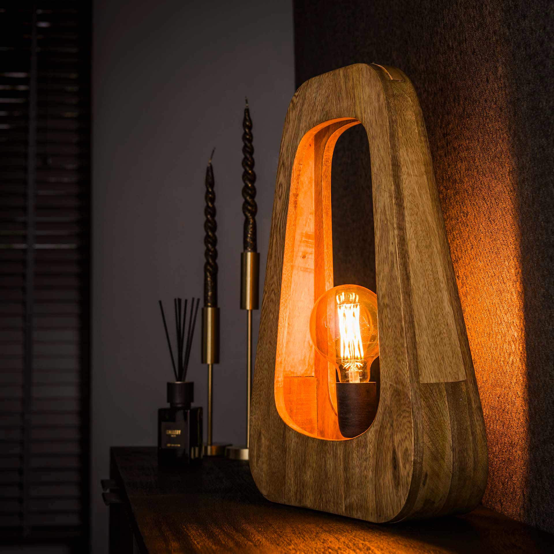 Tafellamp Mango Hout