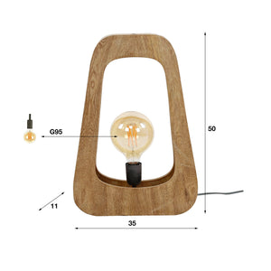 Tafellamp Mango Hout