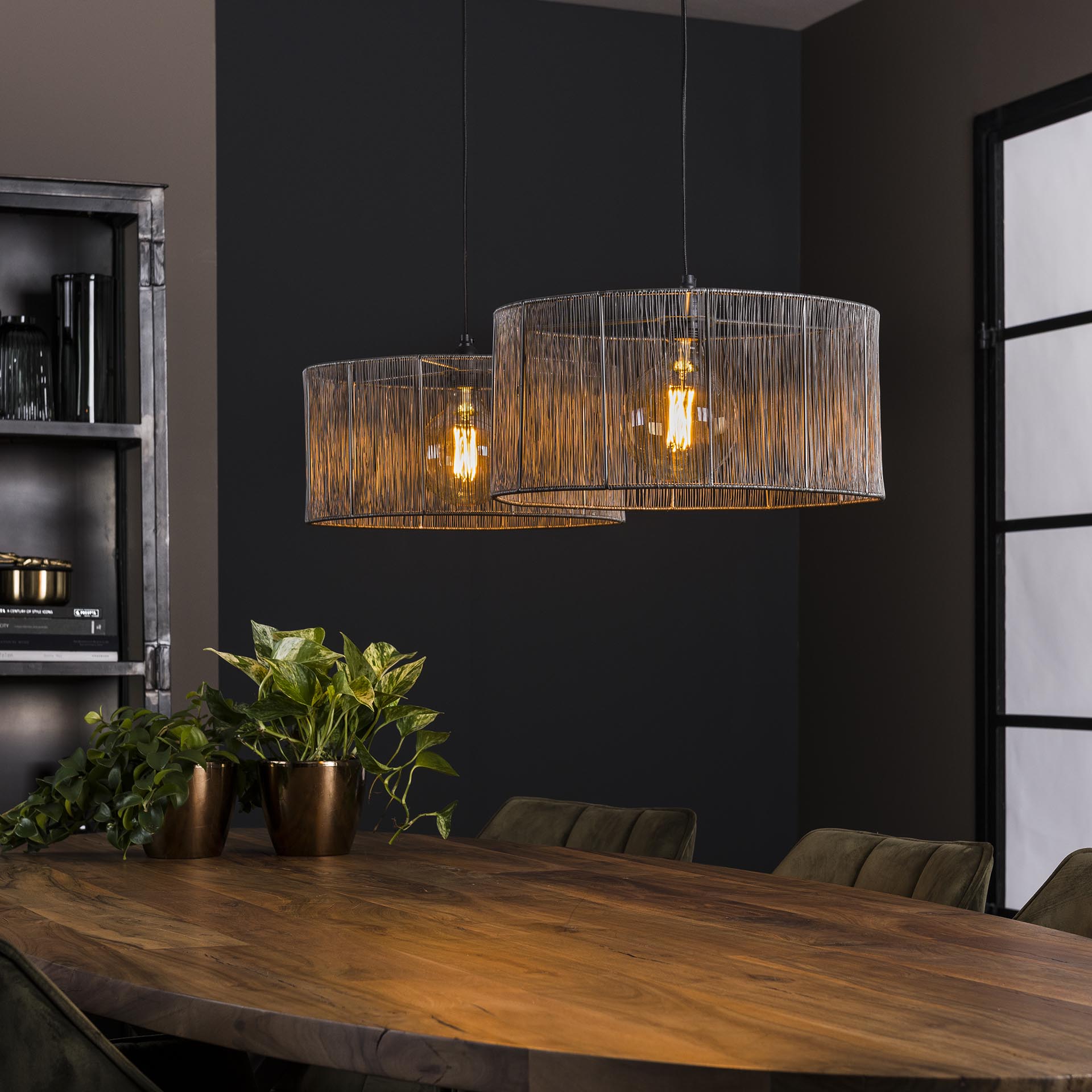 Hanglamp Zwart Nikkel - Verstelbaar