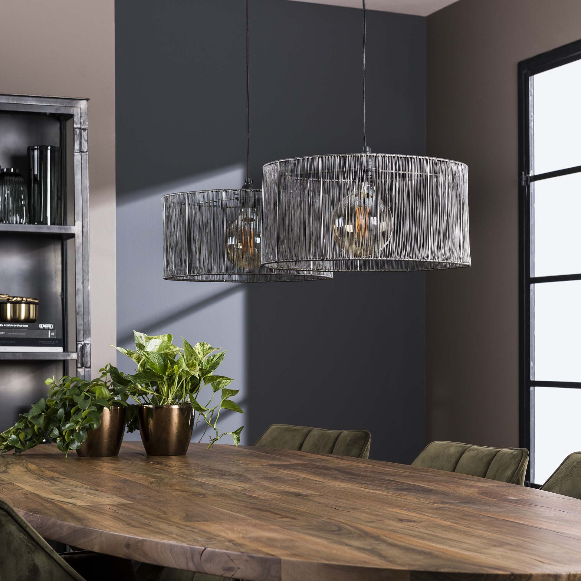 Hanglamp Zwart Nikkel - Verstelbaar