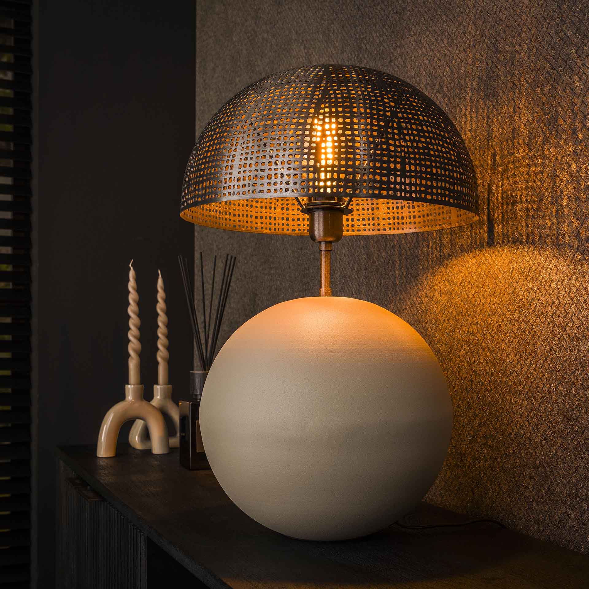 Tafellamp Light Sphere - Natural Grey