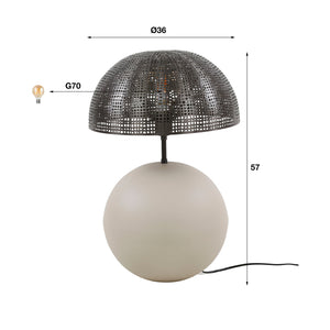 Tafellamp Light Sphere - Natural Grey