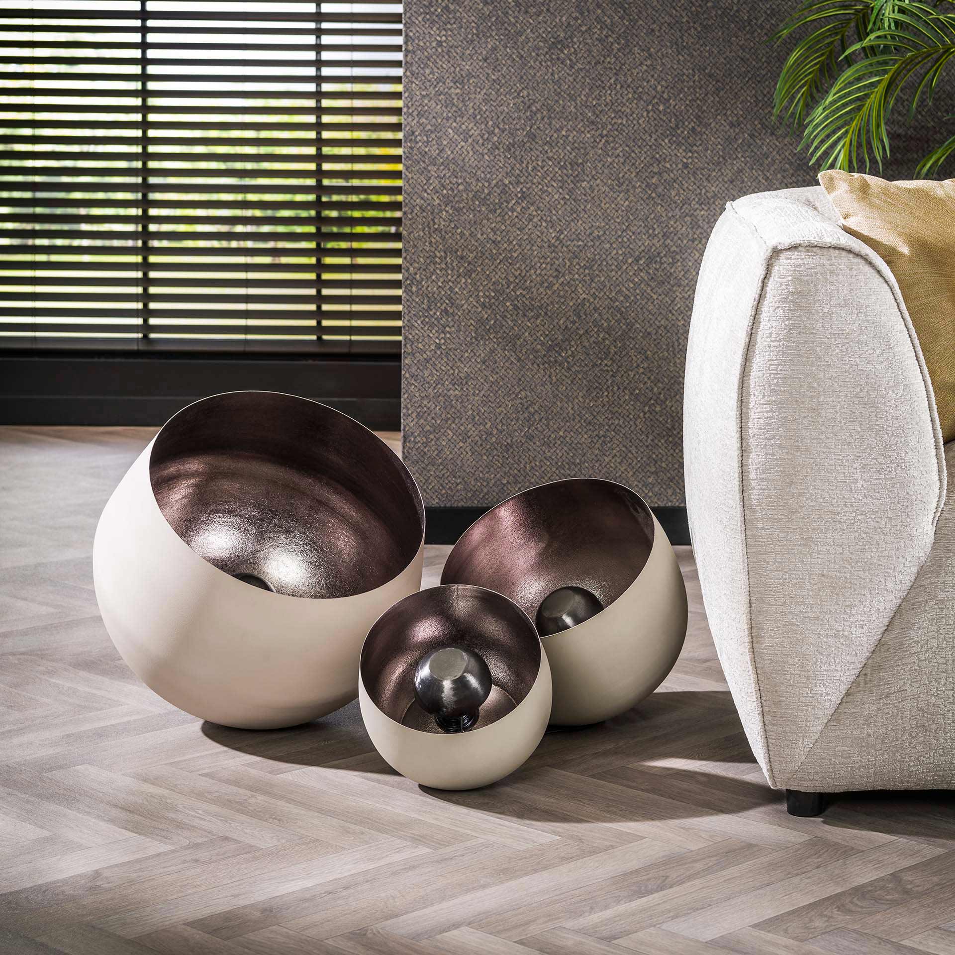 Tafellamp Zonder Voet - Naturel Grijs