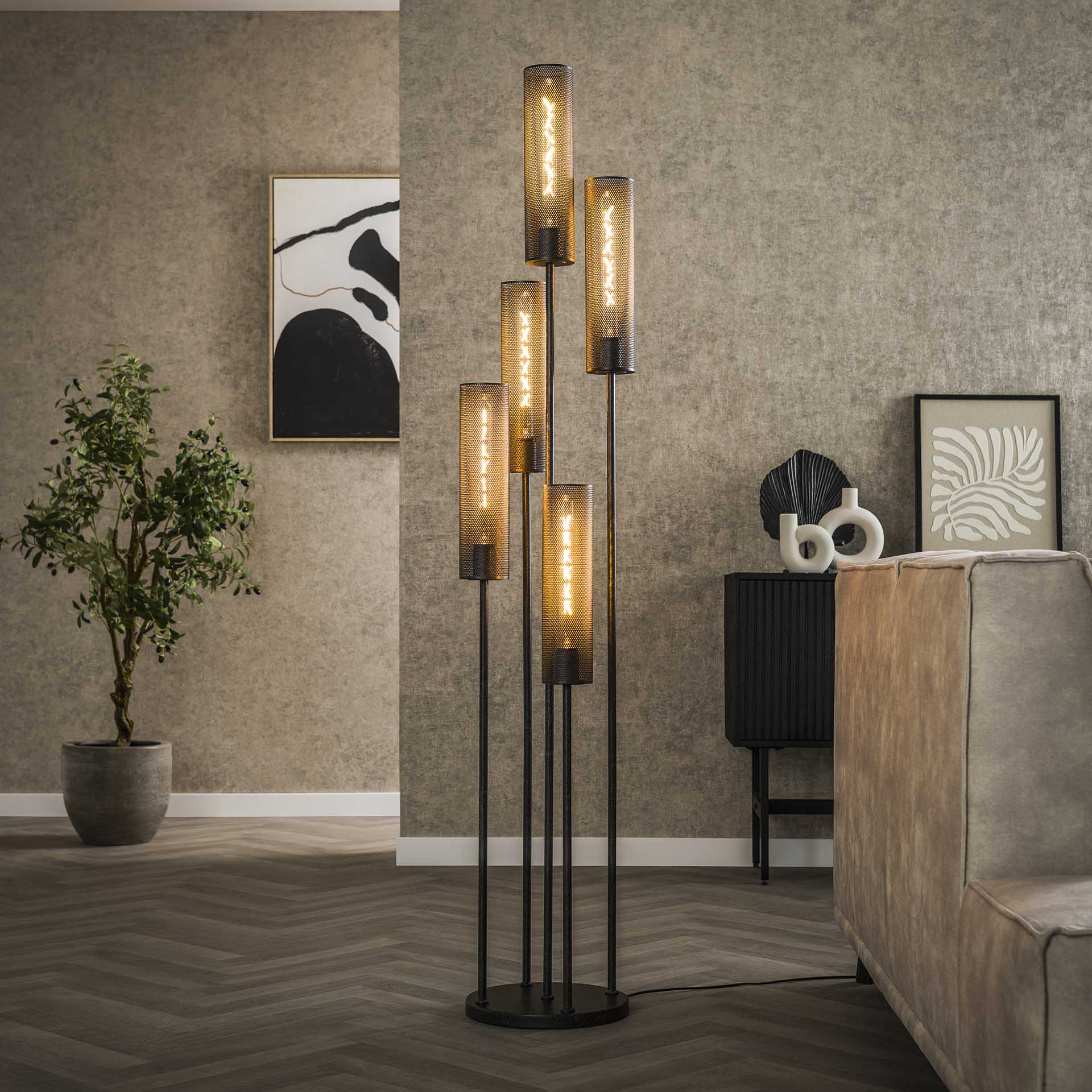 Vloerlamp Tube Mesh