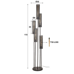 Vloerlamp Tube Mesh