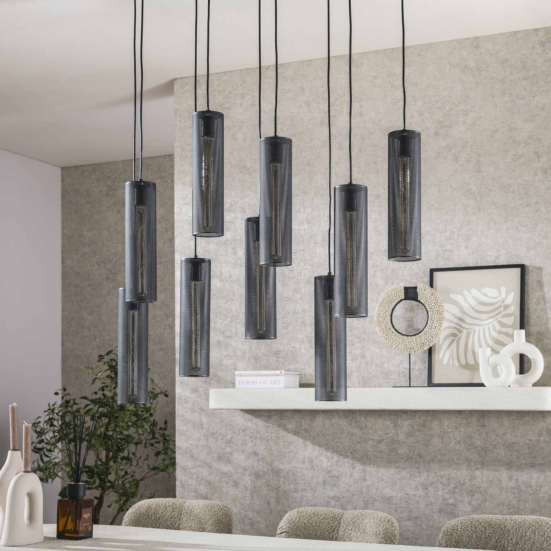 Hanglamp Artic - 9 lampenkappen