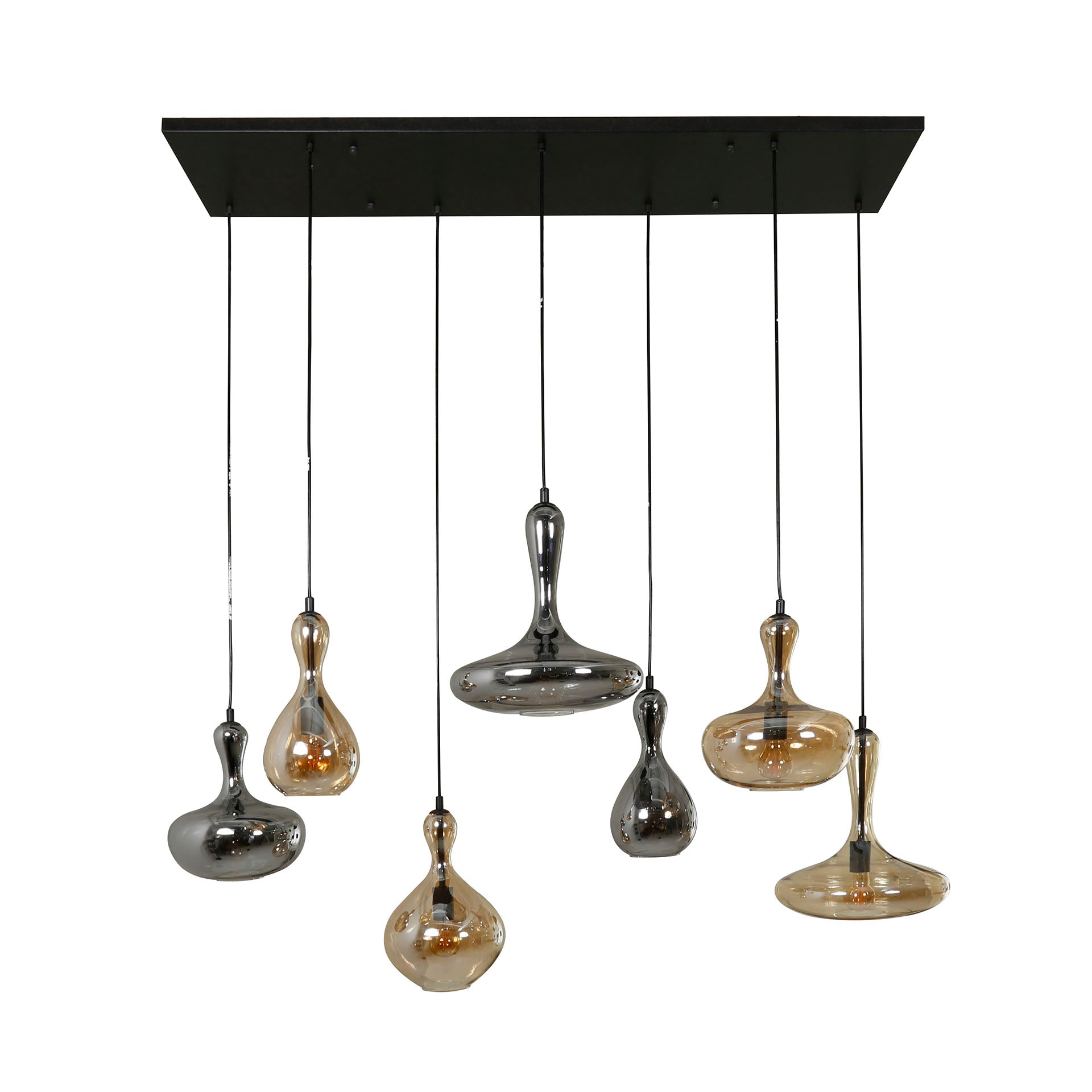 Hanglamp Karaf - 7 Lampenkappen