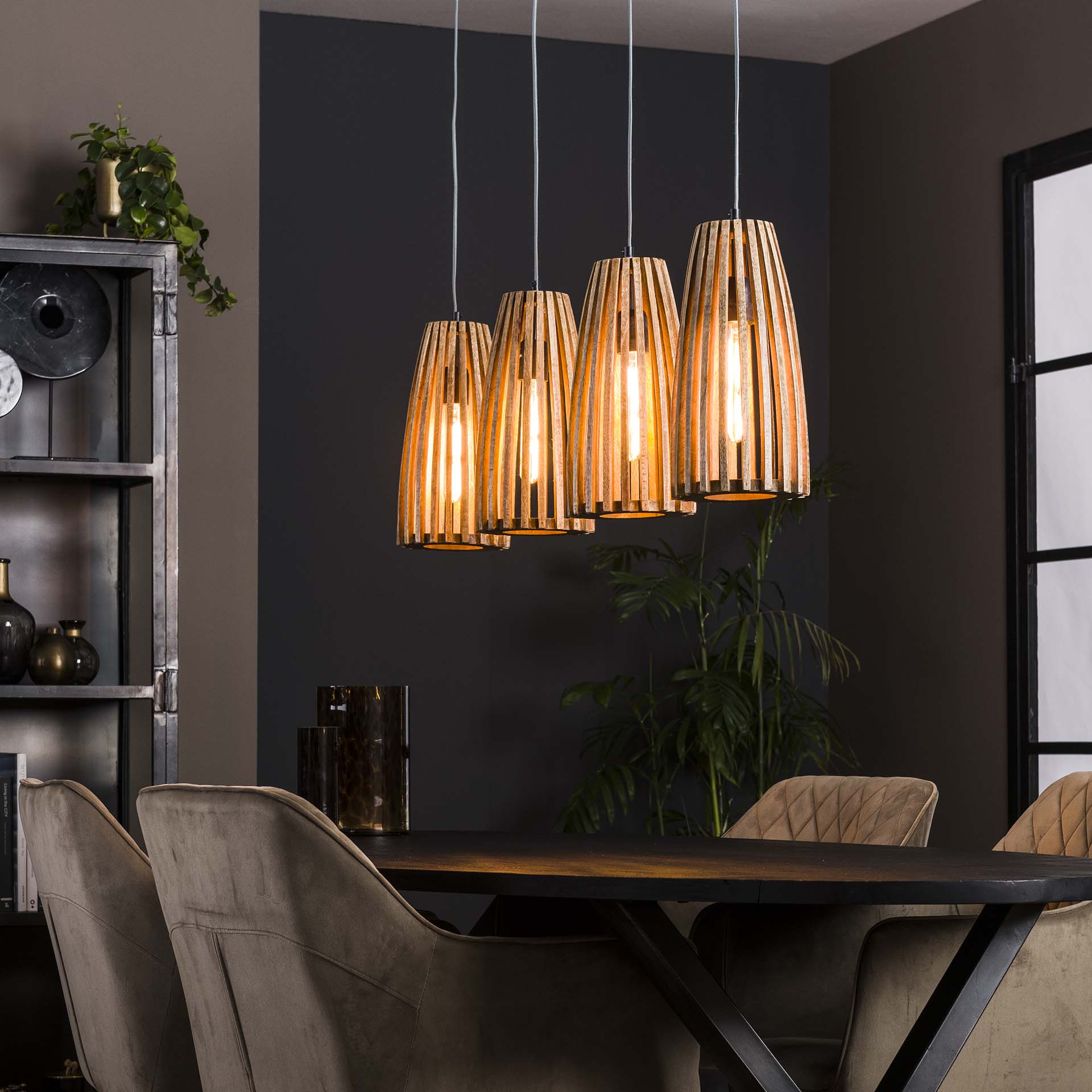 Hanglamp Mangohout Spijlen