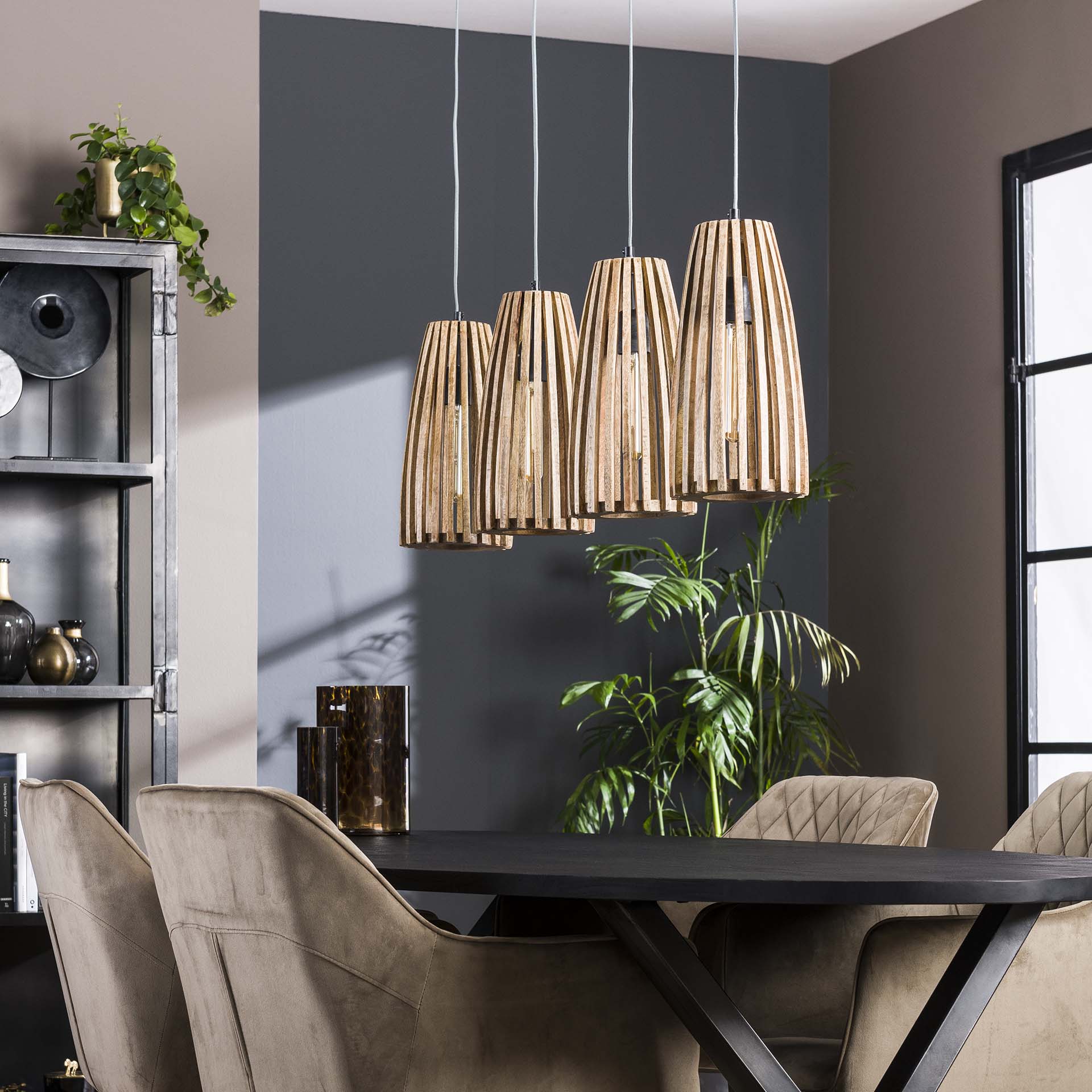 Hanglamp Mangohout Spijlen