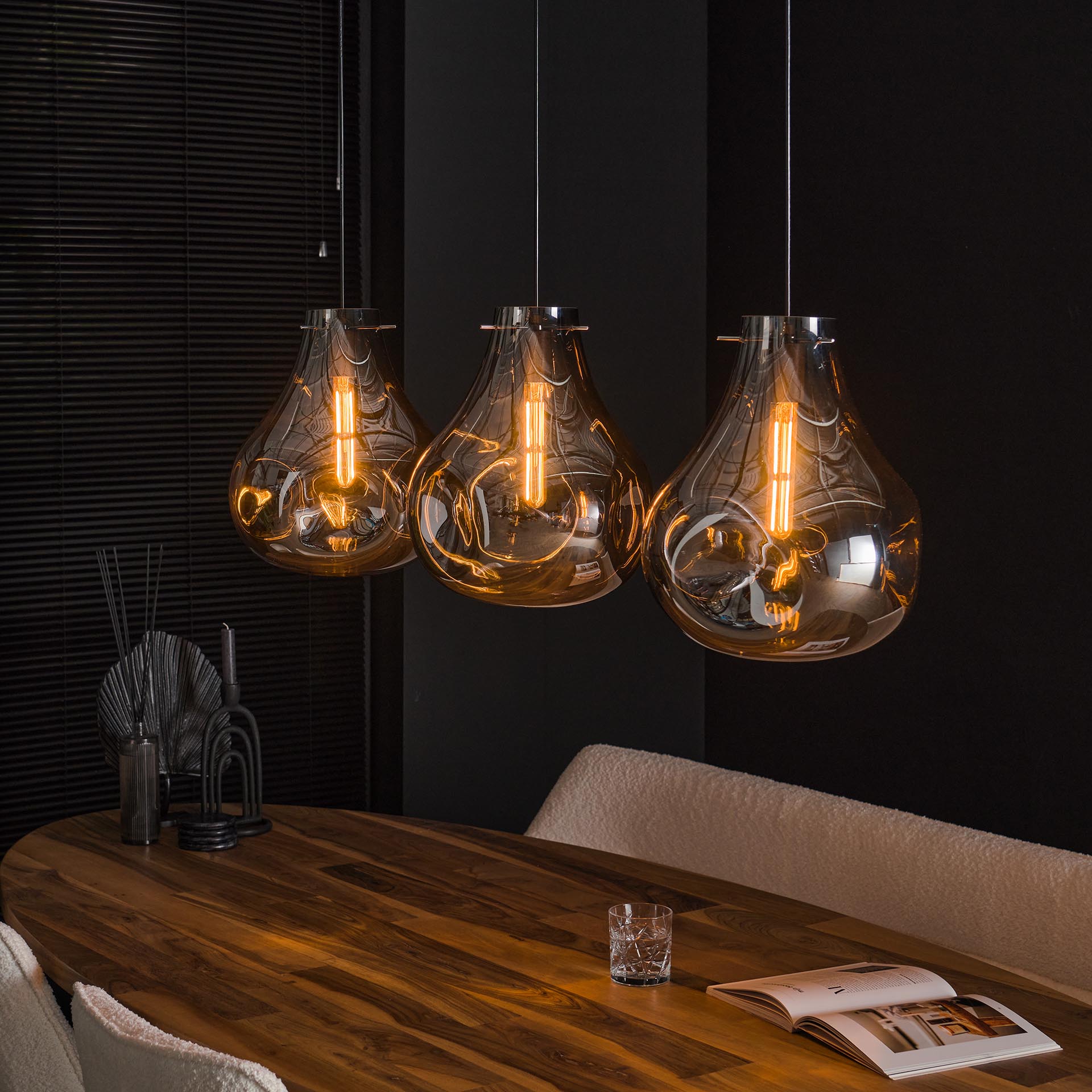Hanglamp Dent Glass
