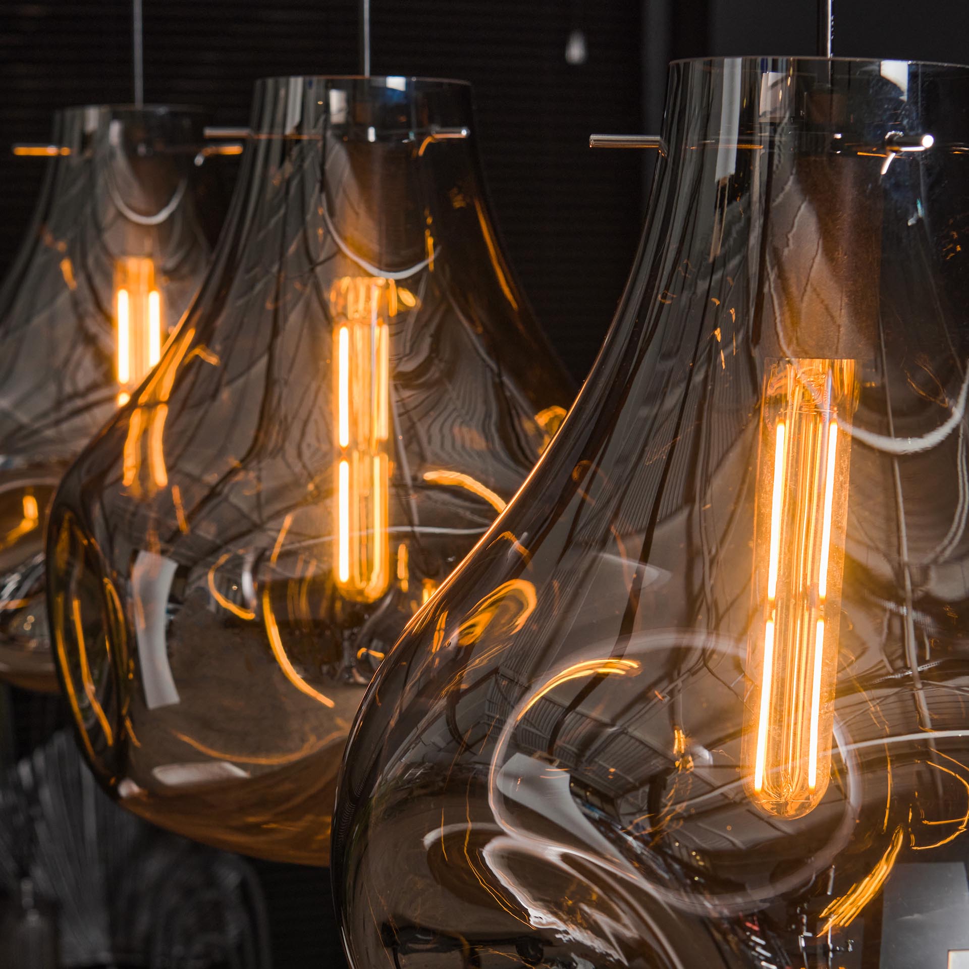 Hanglamp Dent Glass