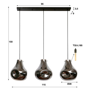 Hanglamp Dent Glass