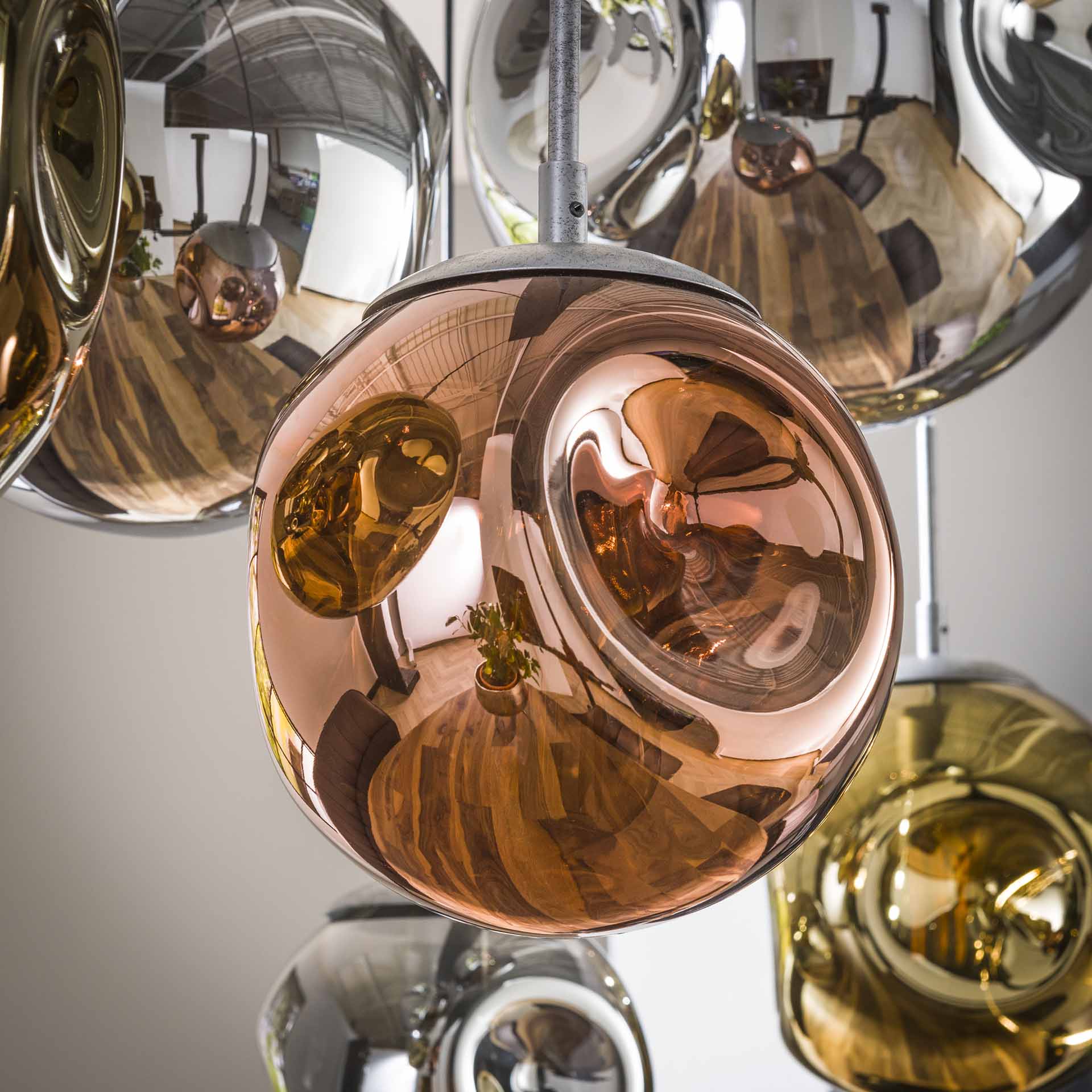 Hanglamp 7L oud zilver