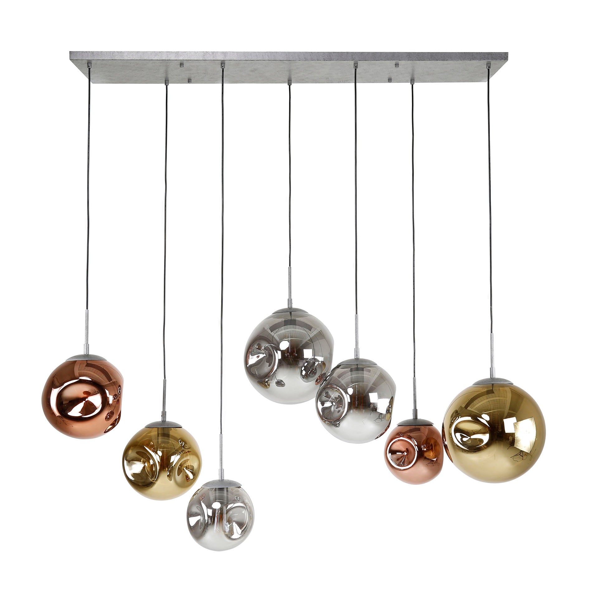 Hanglamp 7L oud zilver
