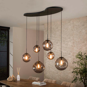 Hanglamp Stellar Black - 6 lichtpunten