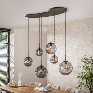 Hanglamp Stellar Black - 6 lichtpunten