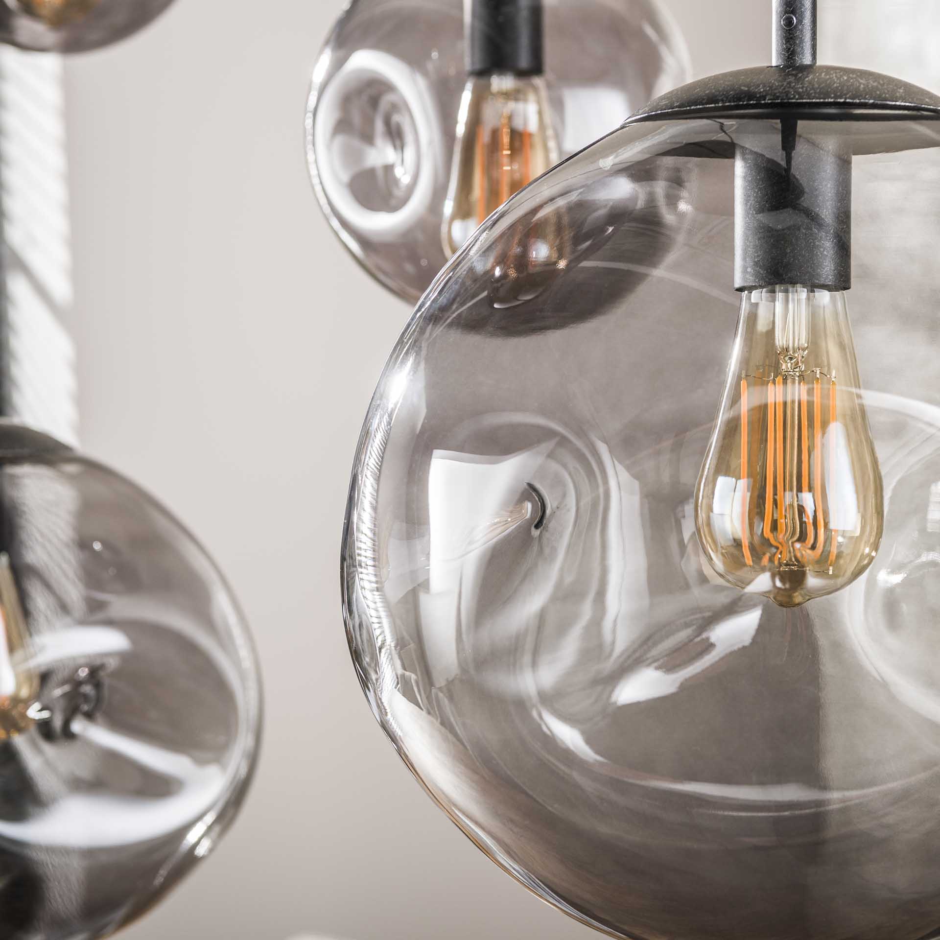 Hanglamp Stellar Black - 6 lichtpunten