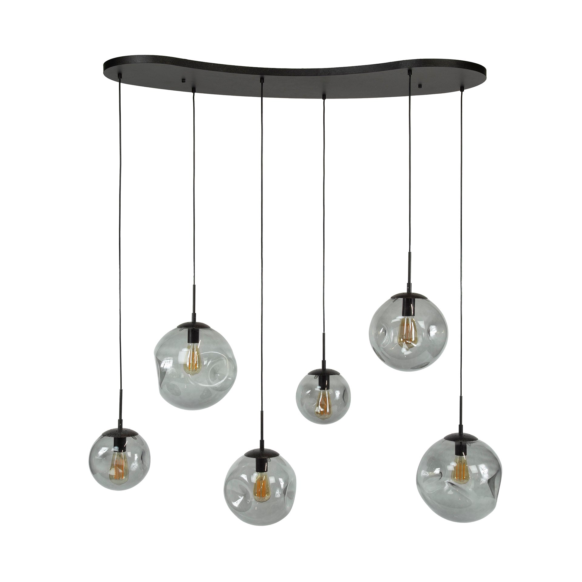 Hanglamp Stellar Black - 6 lichtpunten