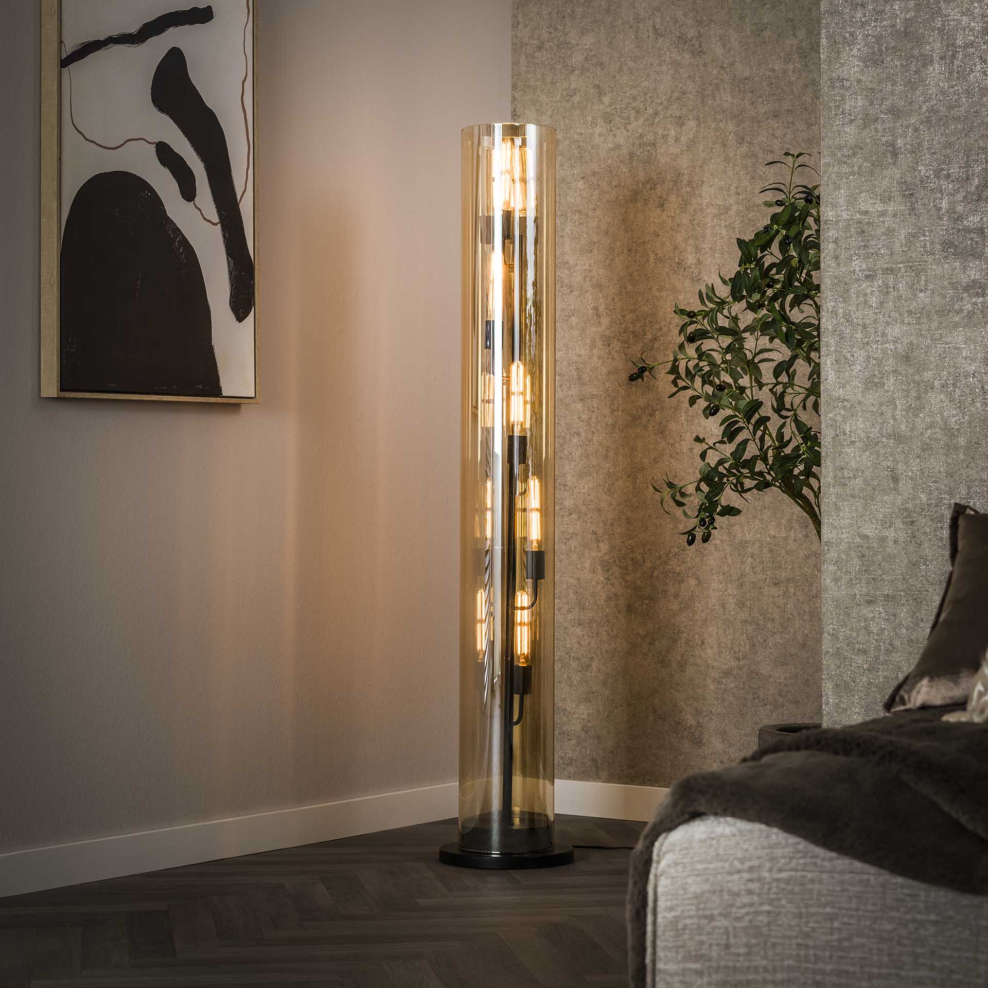 Vloerlamp 5L Amber