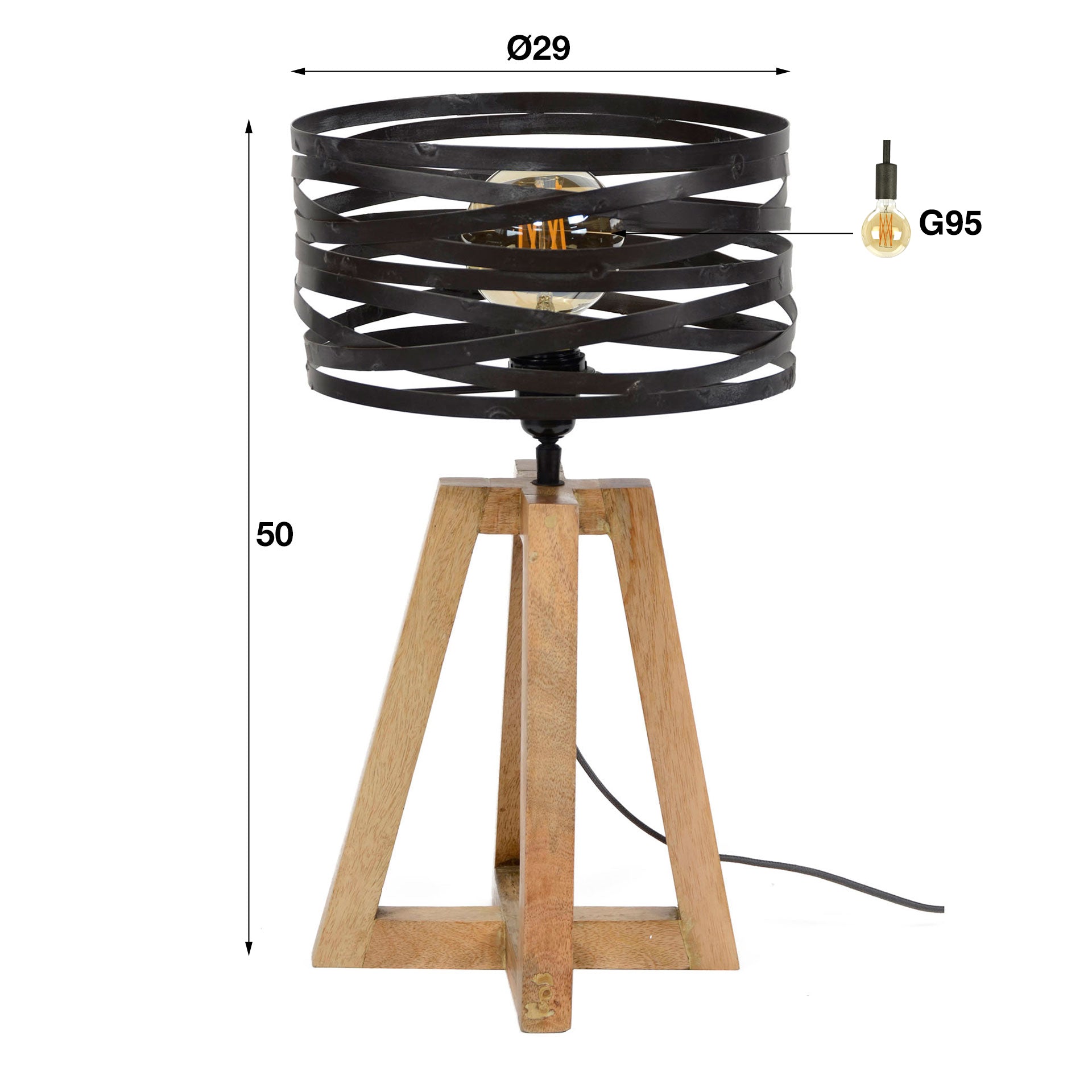 Tafellamp Gedraaid Frame