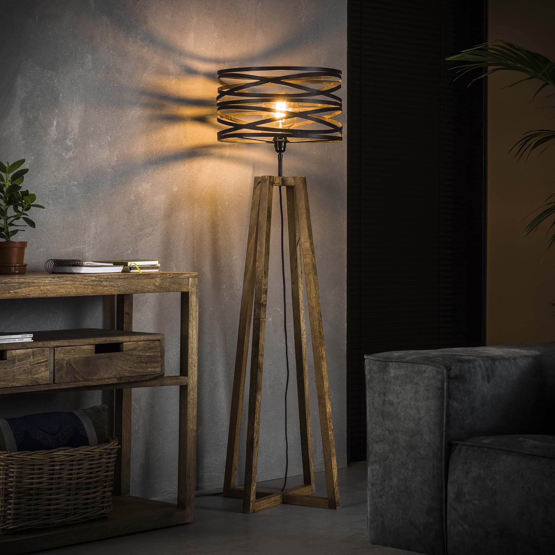 Vloerlamp Twist Metal Slate Grey