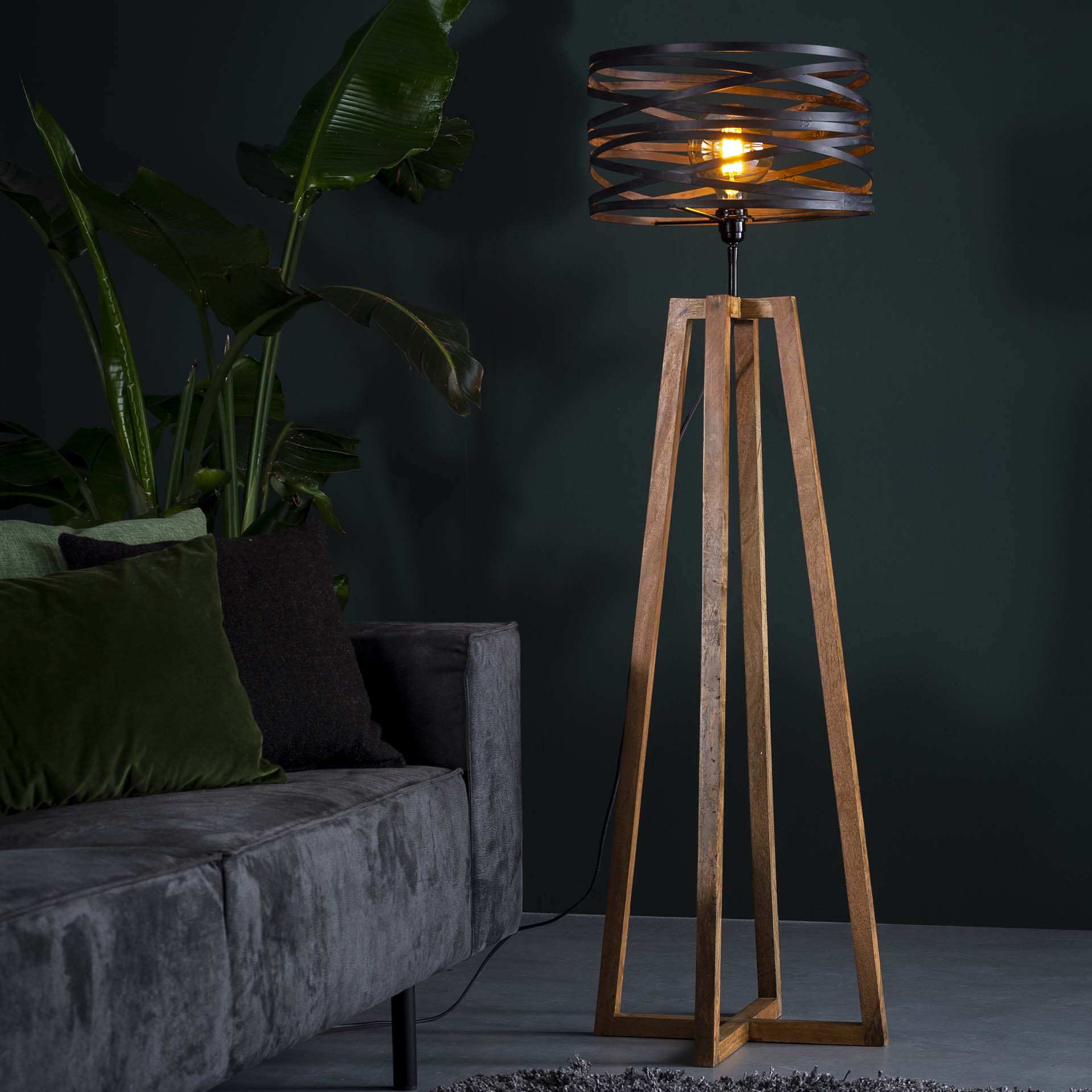 Vloerlamp Twist Metal Slate Grey