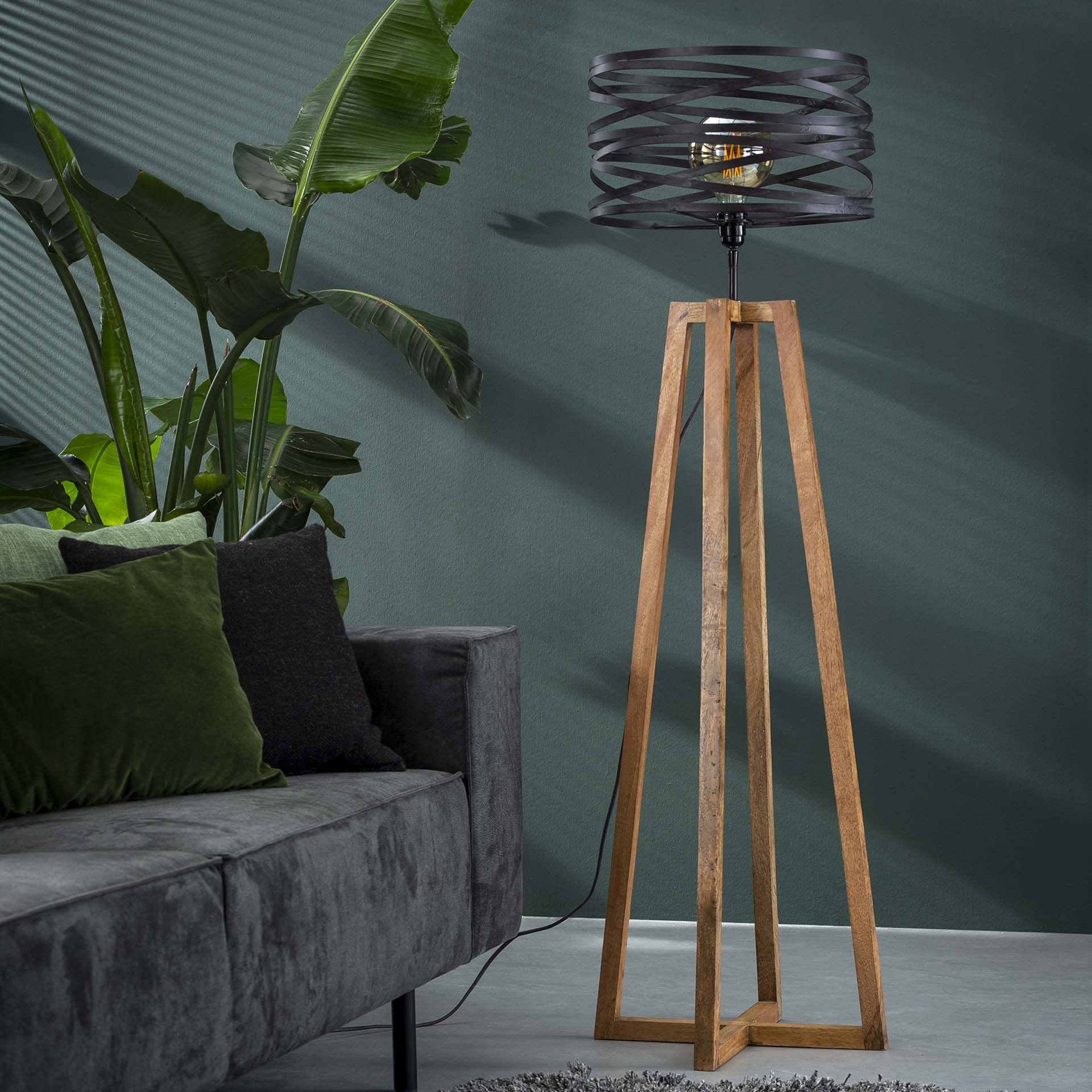 Vloerlamp Twist Metal Slate Grey