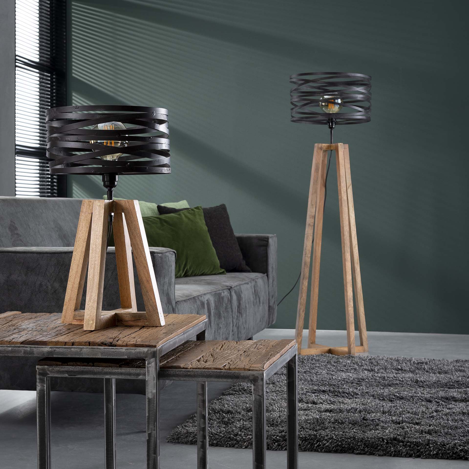 Vloerlamp Twist Metal Slate Grey