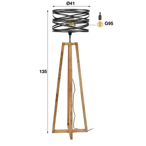 Vloerlamp Twist Metal Slate Grey