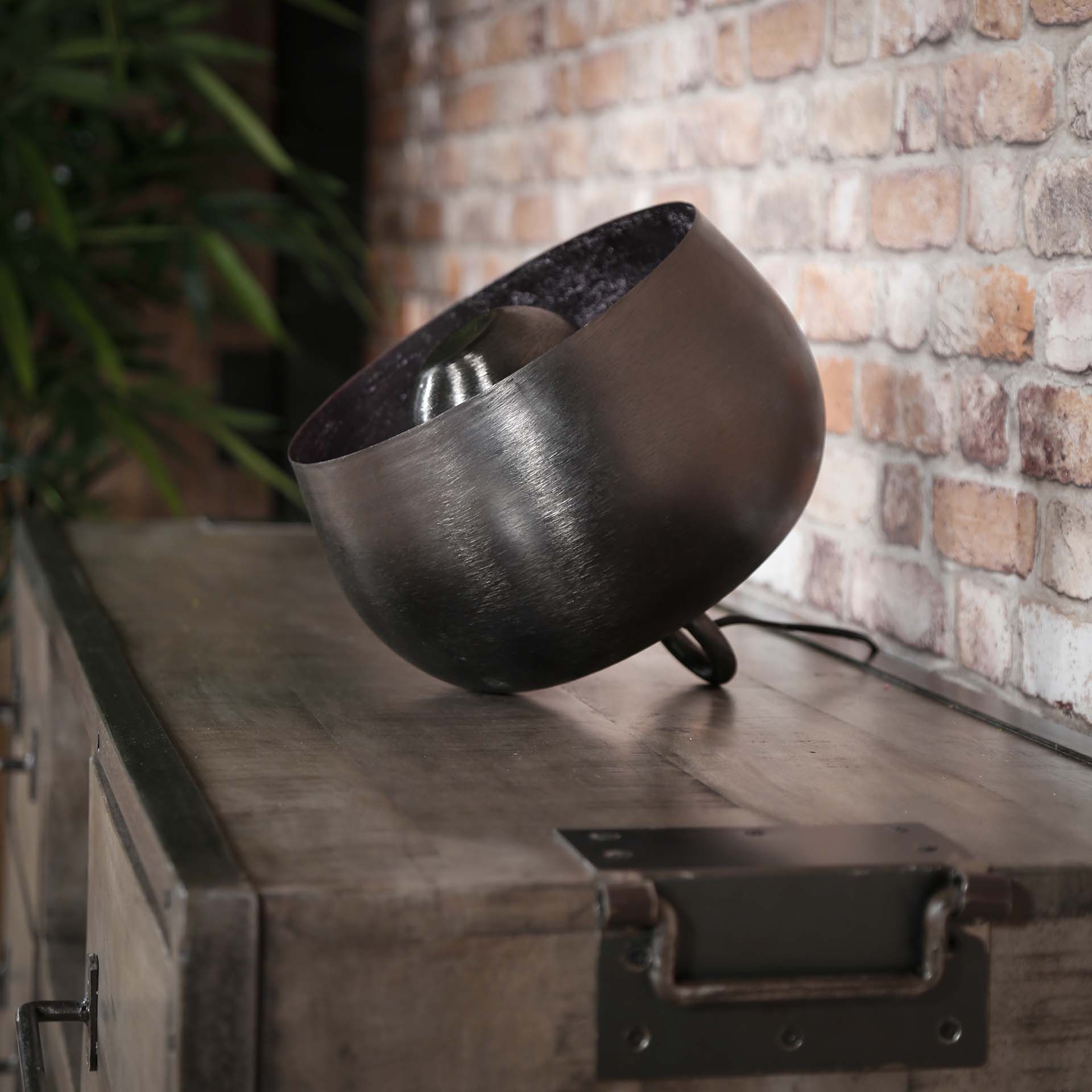 Tafellamp Liggend Zwart Nikkel