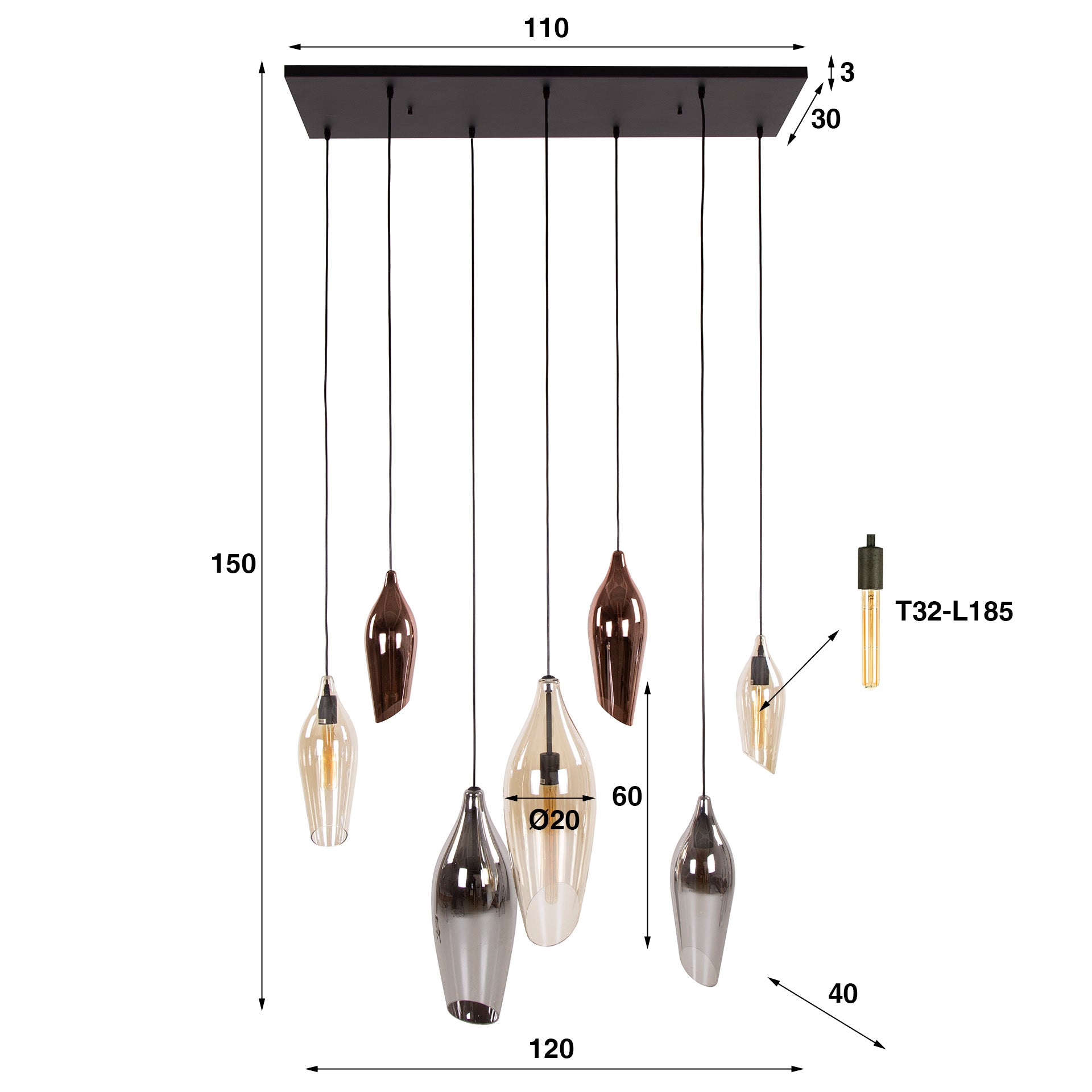 Hanglamp 7L Cocoon