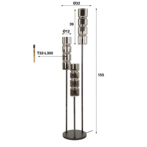 Vloerlamp Trapvormig - 3L
