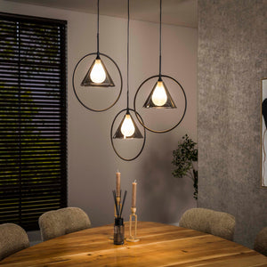 Hanglamp met 3 Ringen Smoke Grey