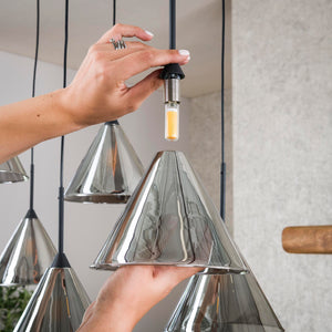 Hanglamp 9L Smoke Grey