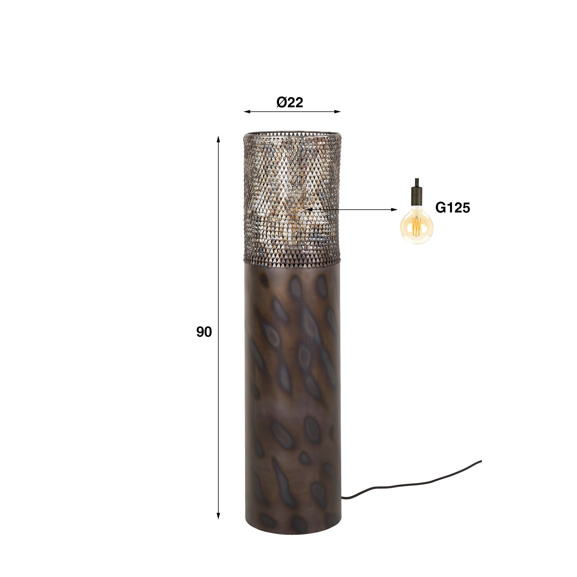 Vloerlamp Cilindervormig