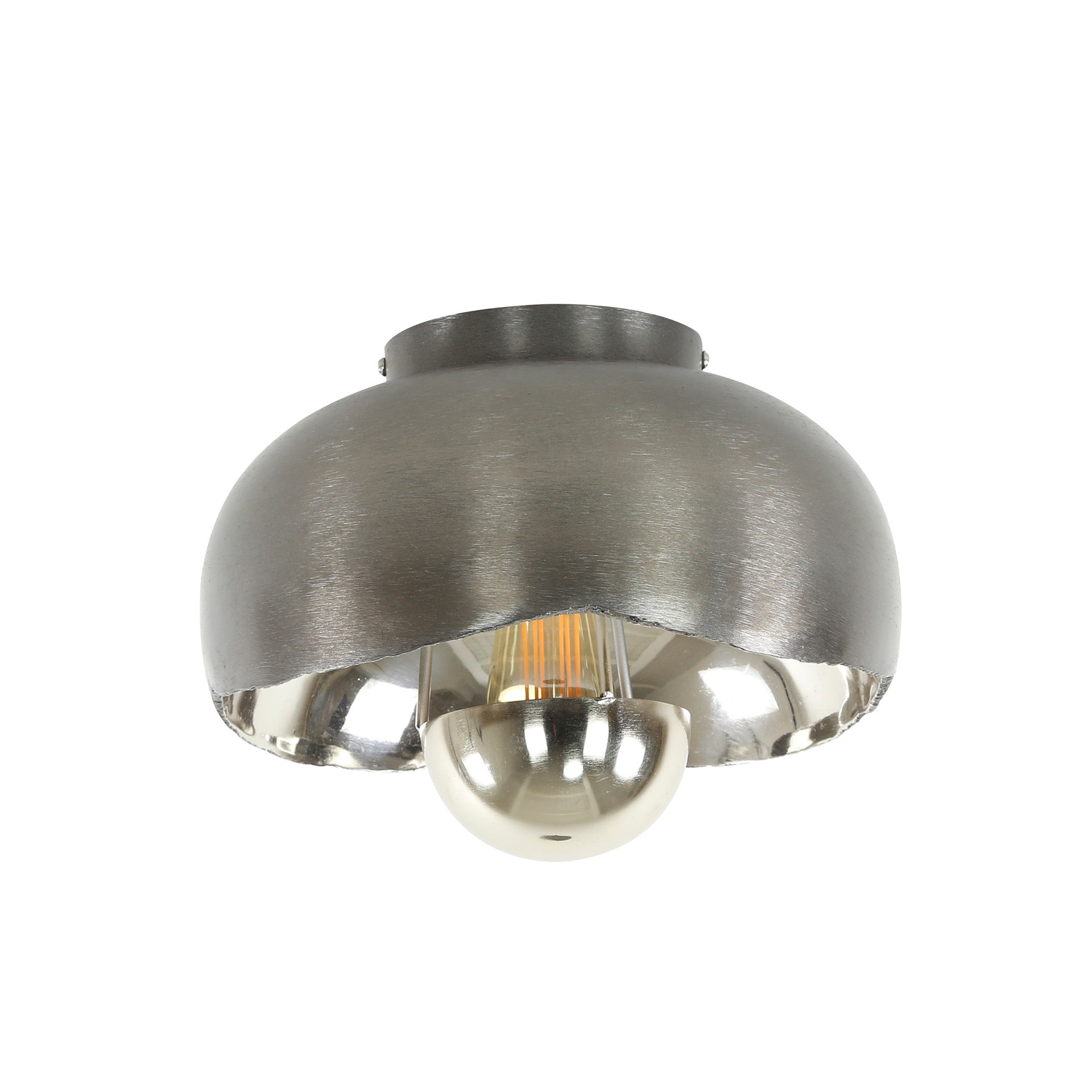 Plafondlamp Zwart Nikkel 35 cm