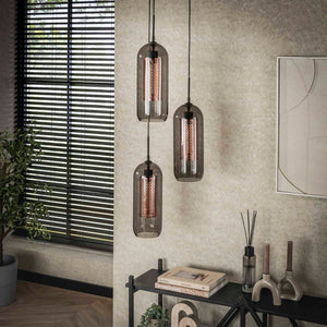 Hanglamp Smoke Glass - Trapeze Design