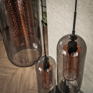 Hanglamp Smoke Glass - Trapeze Design
