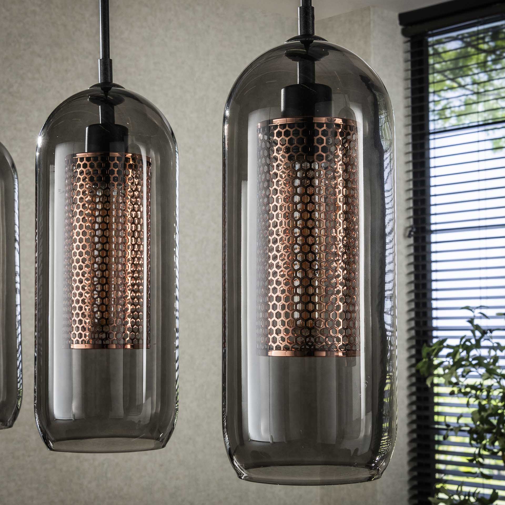 Hanglamp Smoke Mesh - 4-lamps