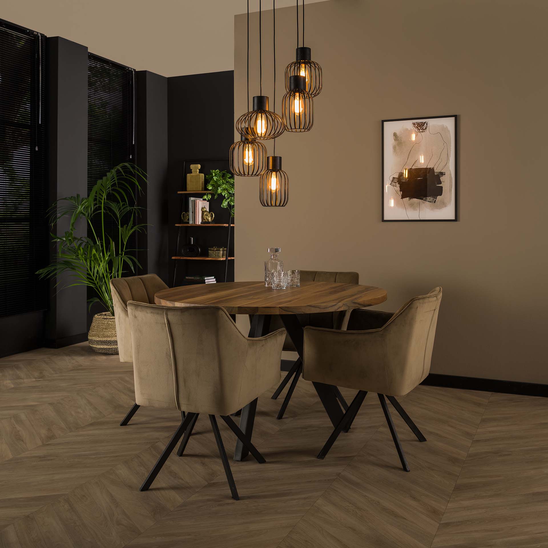 Hanglamp Metaal Mix - 5 Lichts